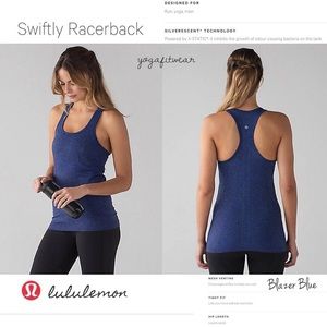 💙Lululemon Swiftly Tech Tank -Blazing Blue 💦🦋